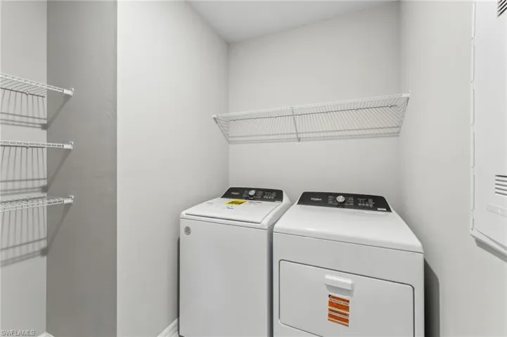 Laundry room featuring washer and dryer