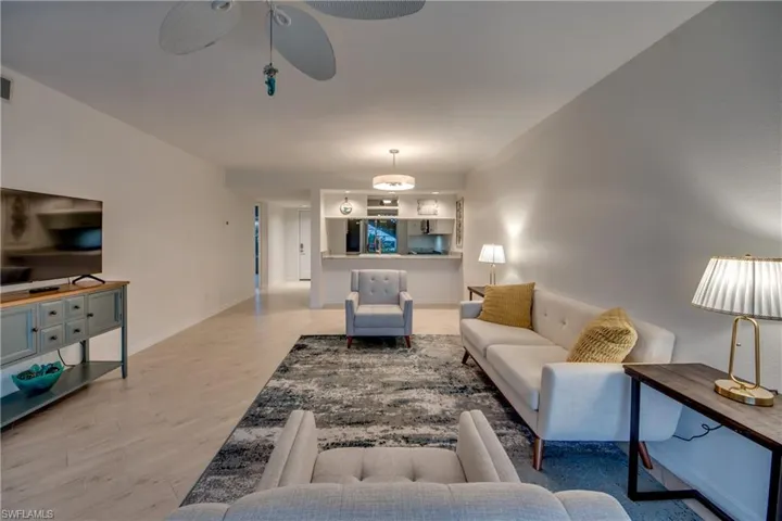Living room and wood-look tile