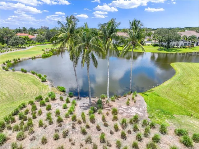 Water view featuring a golf course