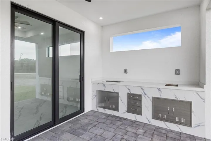 Bathroom with ceiling fan