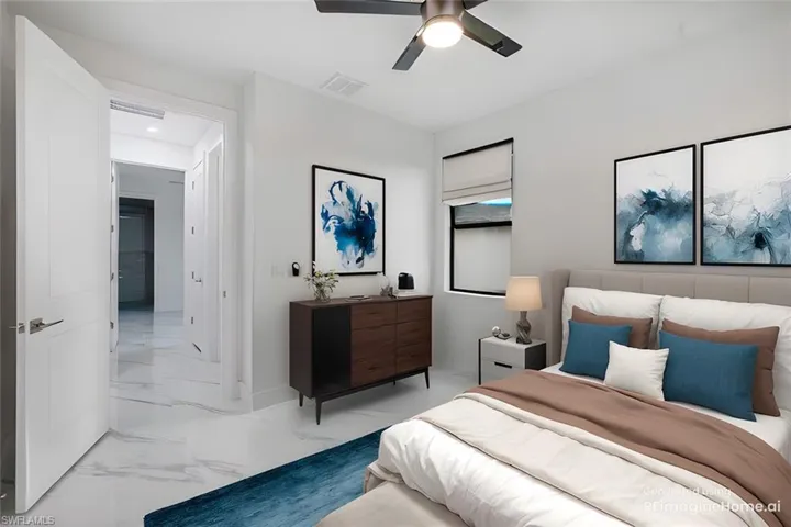 Bedroom with ceiling fan
