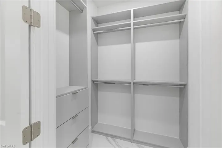View of walk in closet