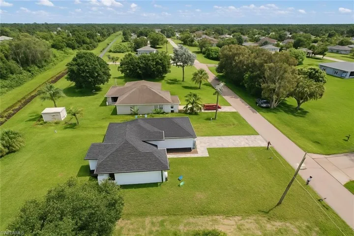 View from above of property