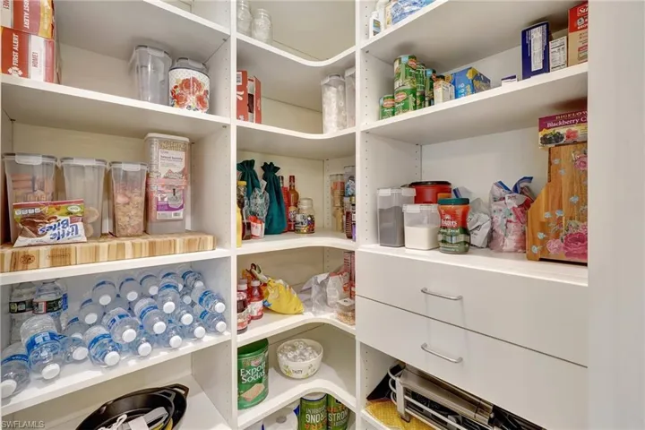Walk-In pantry with custom built-ins