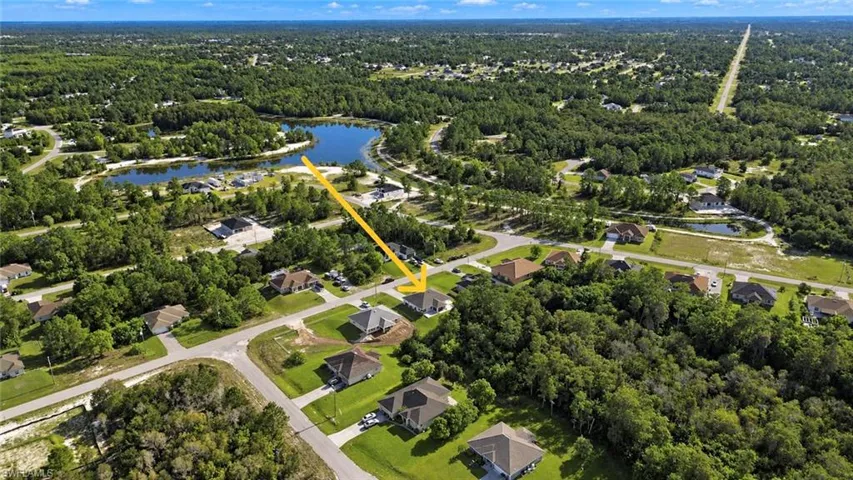 Aerial view of the neighborhood