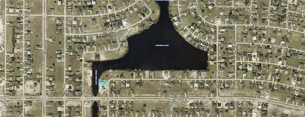 Aerial view of property's location