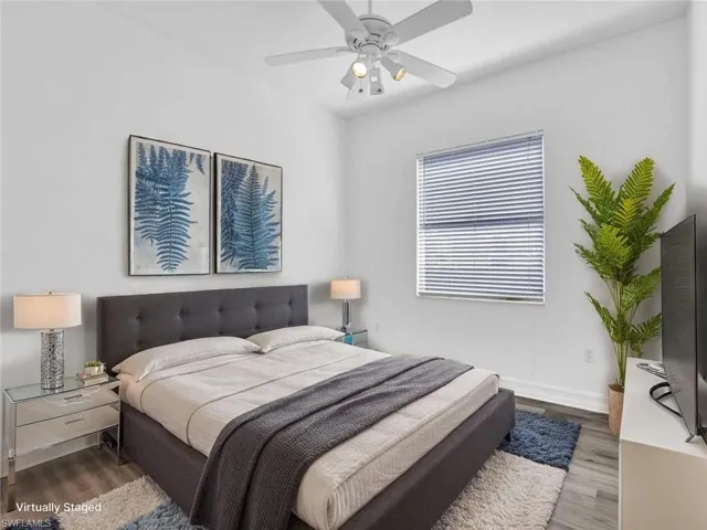 Staged bedroom master