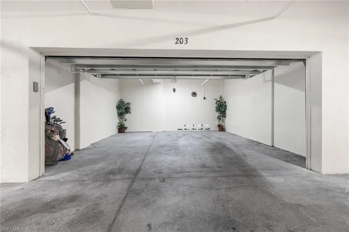 2 car garage is deep giving added storage space