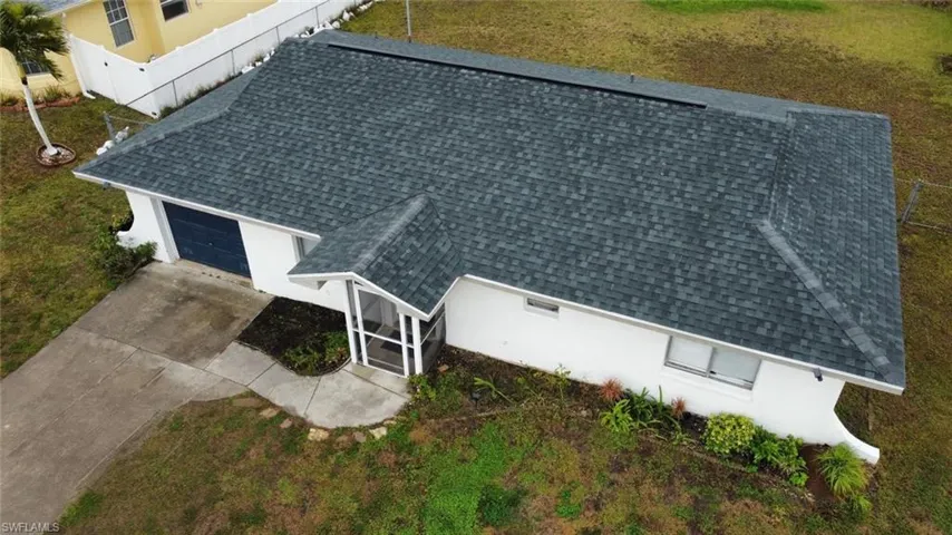 View from above of property