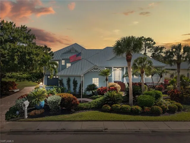 View of front of property with a metal roof