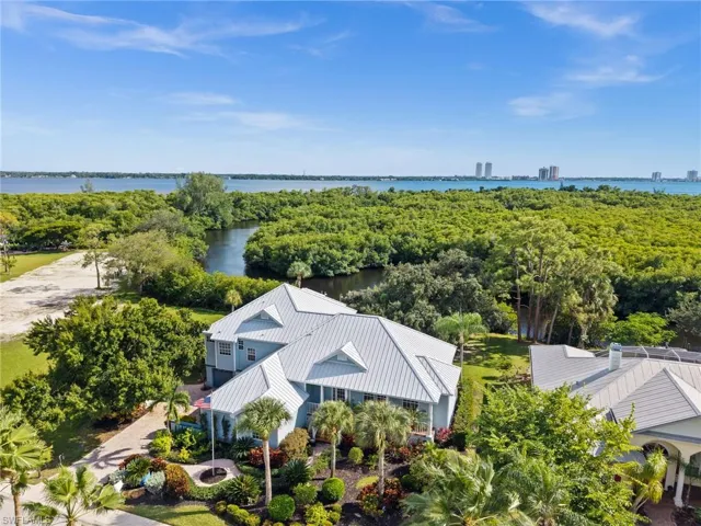 Bird's eye view of a large body of water