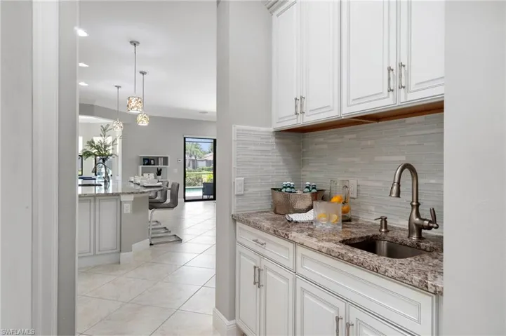 Custom coffee bar off of the kitchen