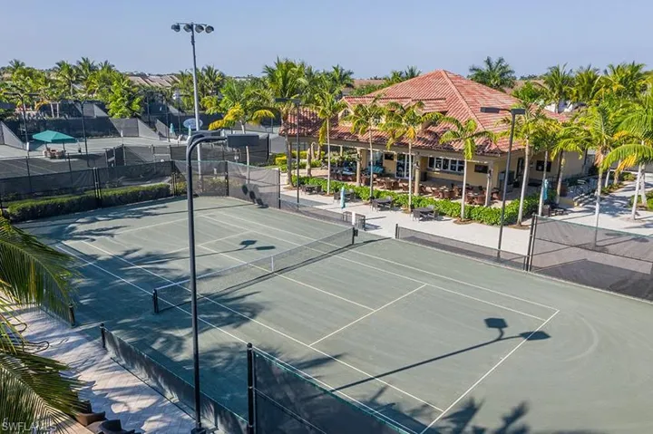 View of tennis court