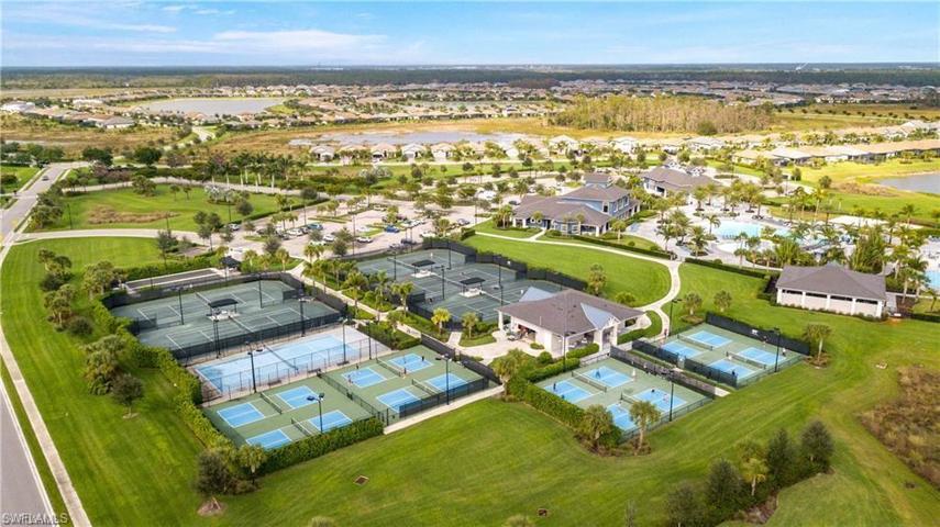 Pickleball, tennis and bocce courts