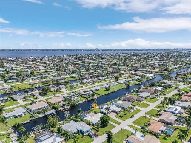 Birds eye view of property with a canal view and the River just a few minutes away via the Moody Canal