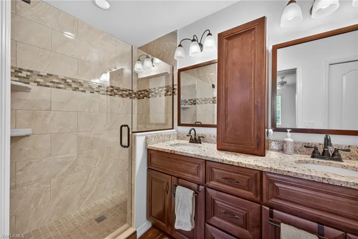 New shower and glass enclosure
