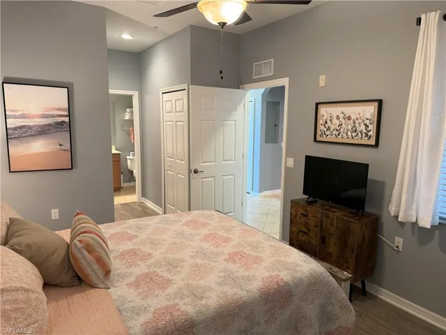 Two closets in master