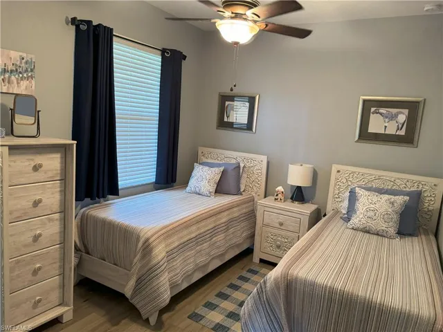 Guest bedroom with large closet