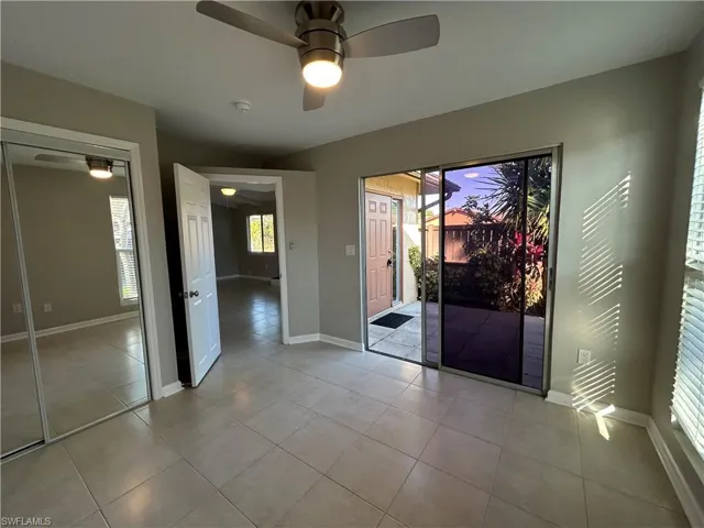 3rd bedroom with walk out patio