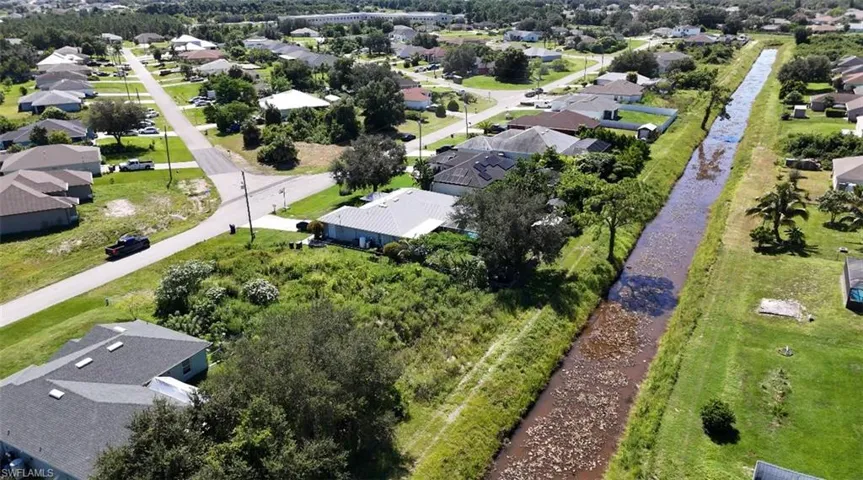 Aerial view of residential area