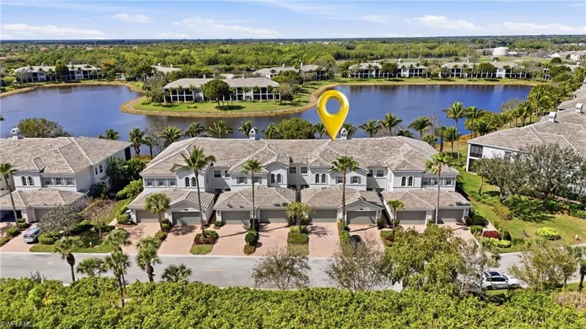 Drone / aerial view of a nearby body of water
