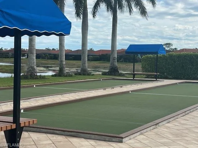 Bocce ball area