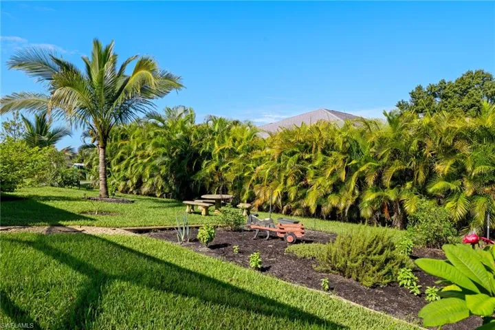 View of landscaped lawn