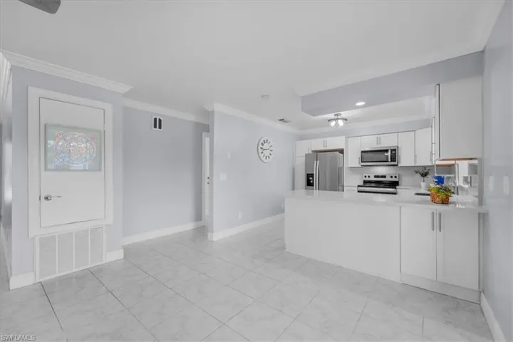 Kitchen view with pantry