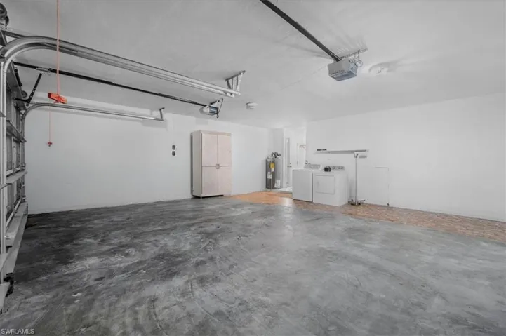 Interior garage with laundry