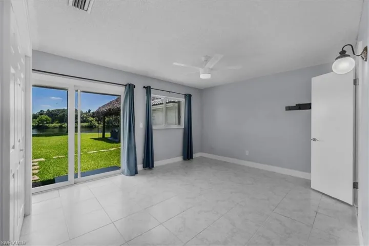Master bedroom with views of the Caloosahatchee River