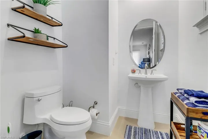 The full bath with shower in "Bonus" room/5th Bedroom.