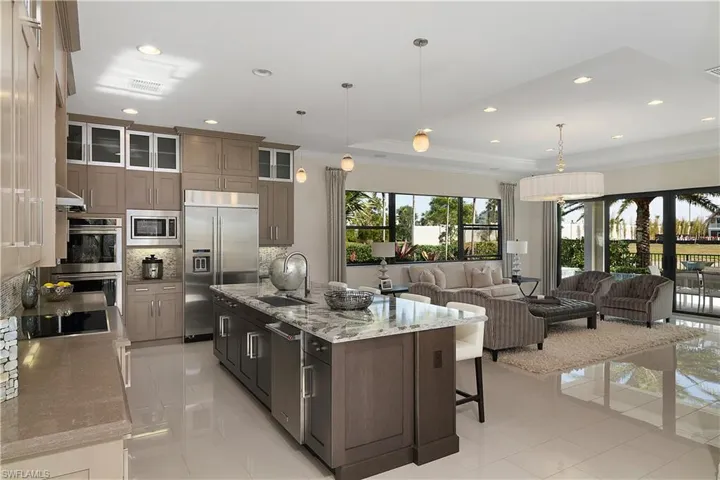 open concept kitchen and family room
