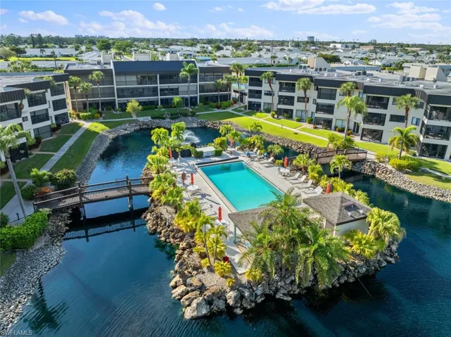 View of swimming pool with a water view