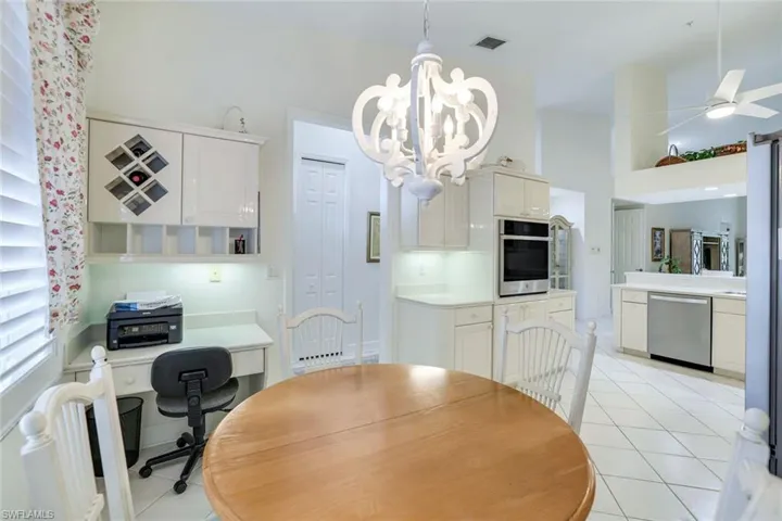 Built in Desk with Kitchen dining table