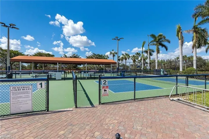 View of tennis court