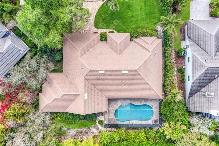 Ariel view of home