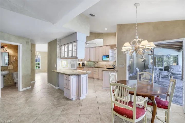 large kitchen family area