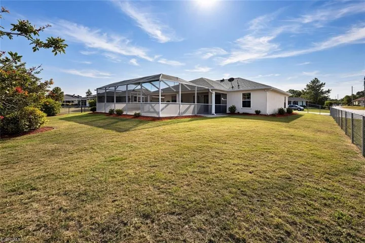 Large backyard