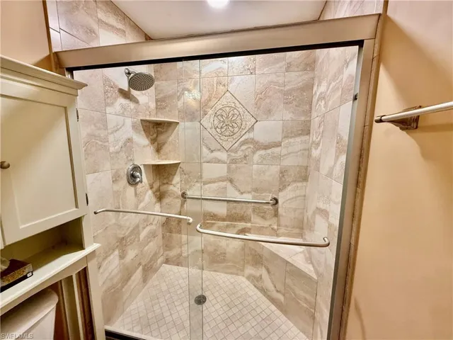 Newly tiled walk in shower