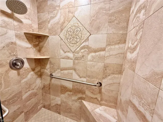 Newly tiled walk in shower