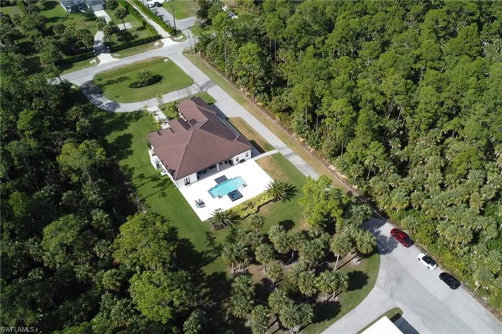 View from above of property