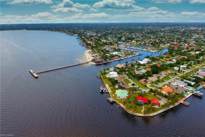Bird's eye view of a large body of water