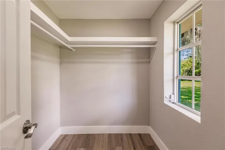Spacious closet featuring LTV wood-type flooring