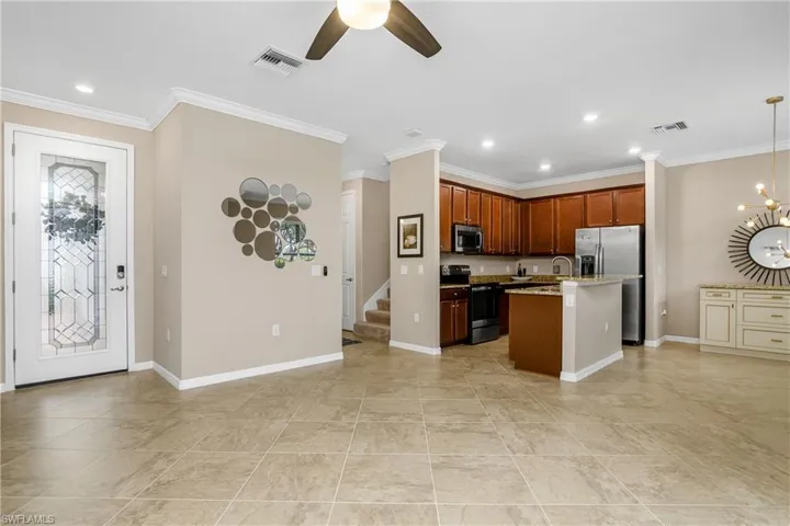 Living area to kitchen