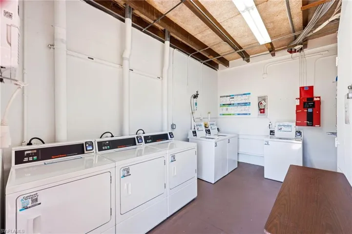 Community laundry with washer and dryer