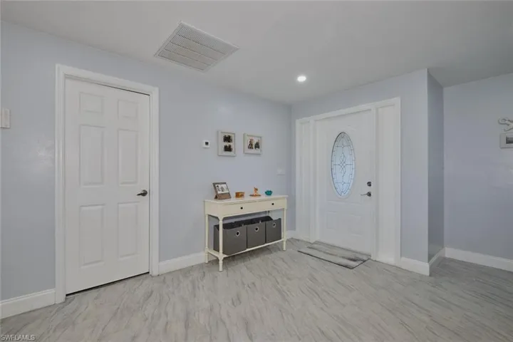 Foyer featuring light hardwood / wood-style floors