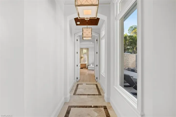 Hallway with ornamental molding
