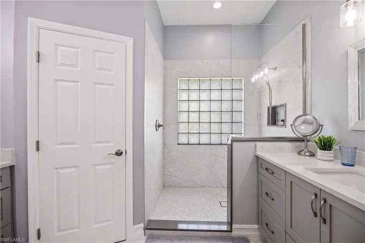 Primary Shower/Bathroom, dual sinks