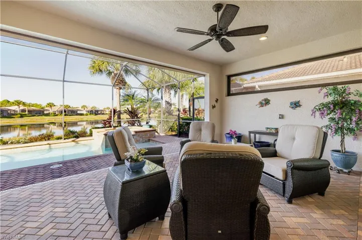 Lanai with Privacy Wall and Outdoor Kitchen Hook-Up (builder upgrade)