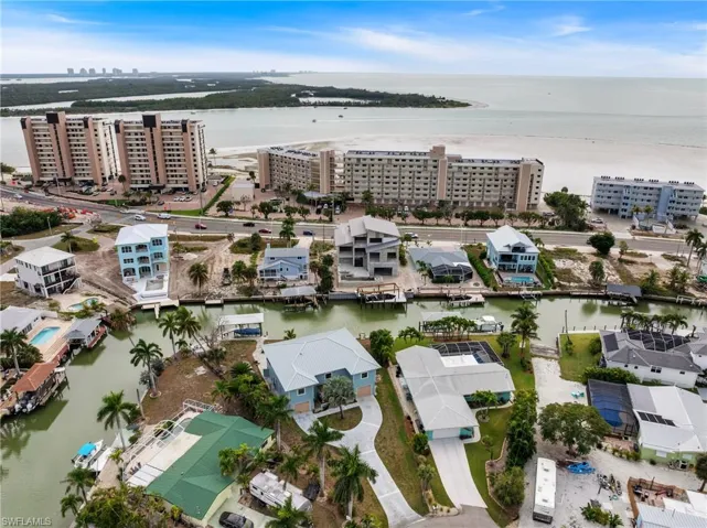 View of urban area featuring a nearby body of water
